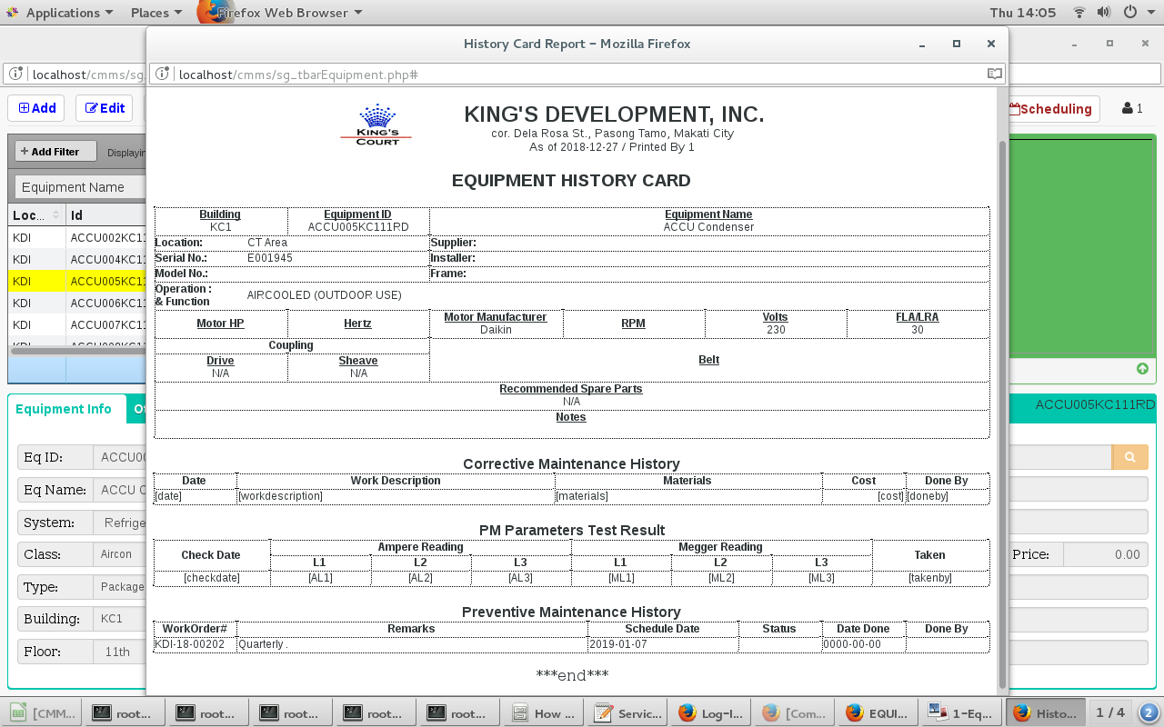 Ho to print history card?